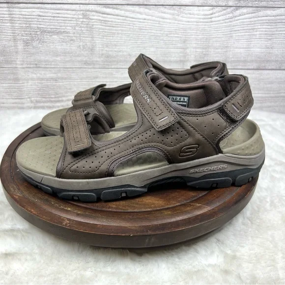 Skechers Men's Tresmen Garo Relaxed Fit Brown Sandals 204105 Size 8 Outdoor - Picture 5 of 12